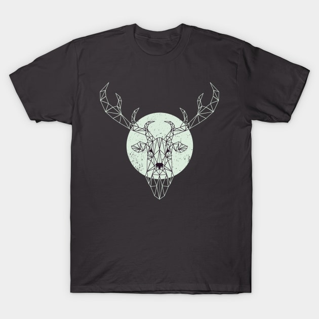 Geometric Deer (Light Version) T-Shirt by Altambo